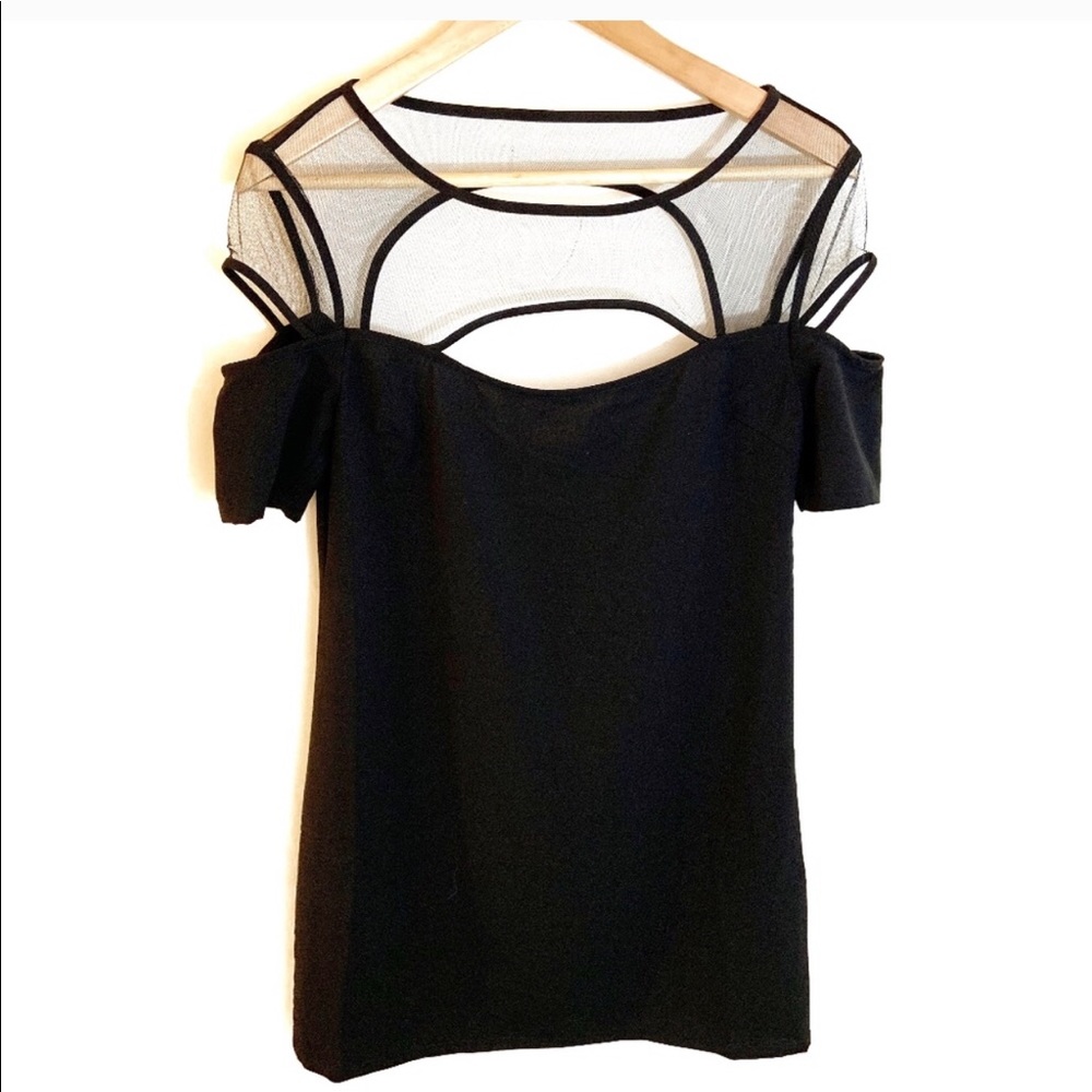 Tobi sheer black cutout dress, Sz S